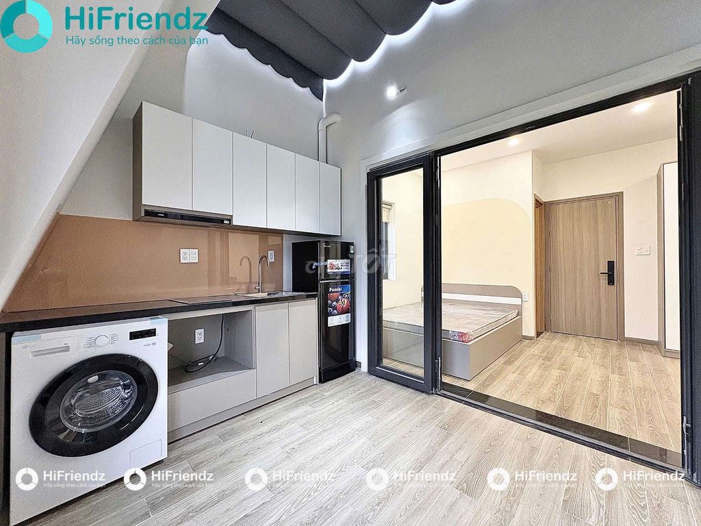 Room service one bedroom full interior - with private washing machines