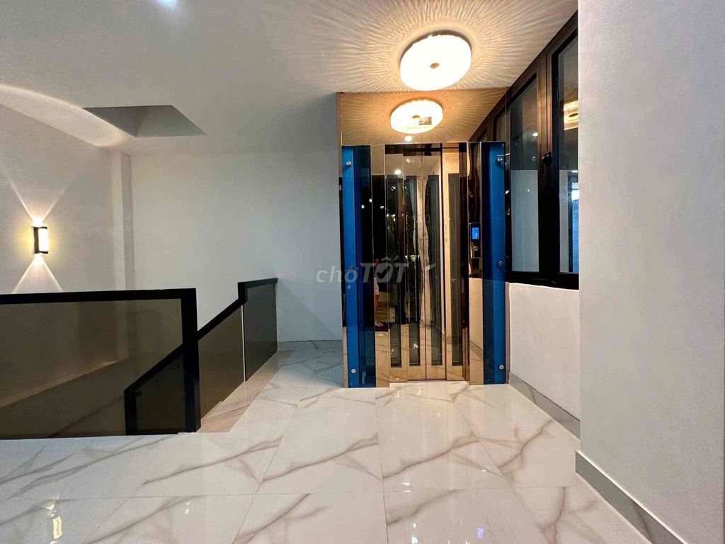 The new house with the full interior elevator