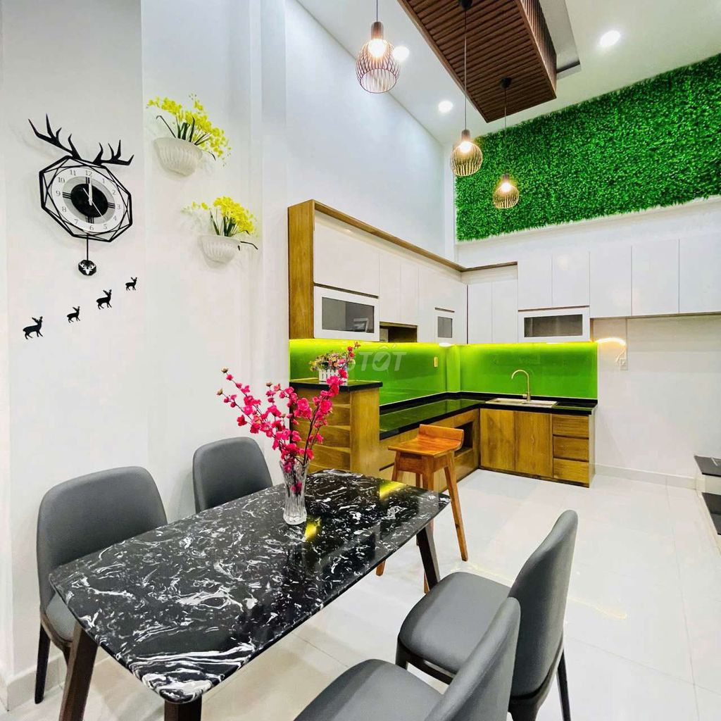 Rent phạm văn chiêu-714 Gò Vấp (4 x 11 m) car alley house 4 bedroom 3 toilets - 16 million a month