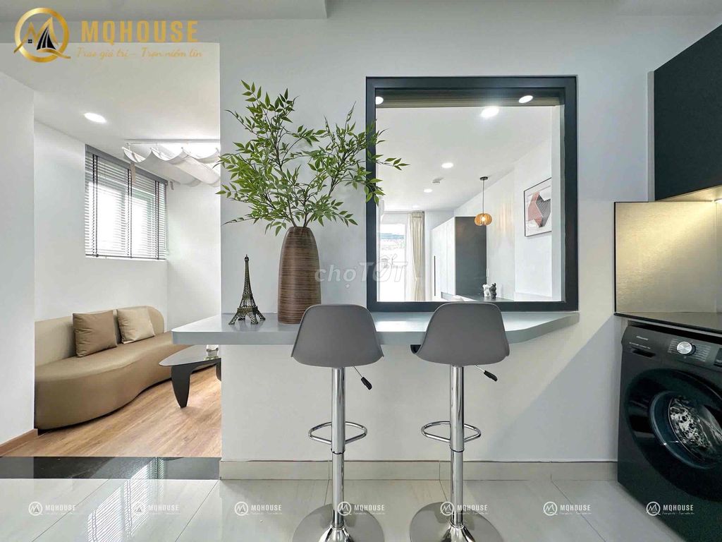 A two - bedroom apartment — in the middle of a noisy town, with a small corner to keep quiet