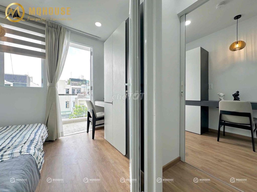 A two - bedroom apartment — in the middle of a noisy town, with a small corner to keep quiet