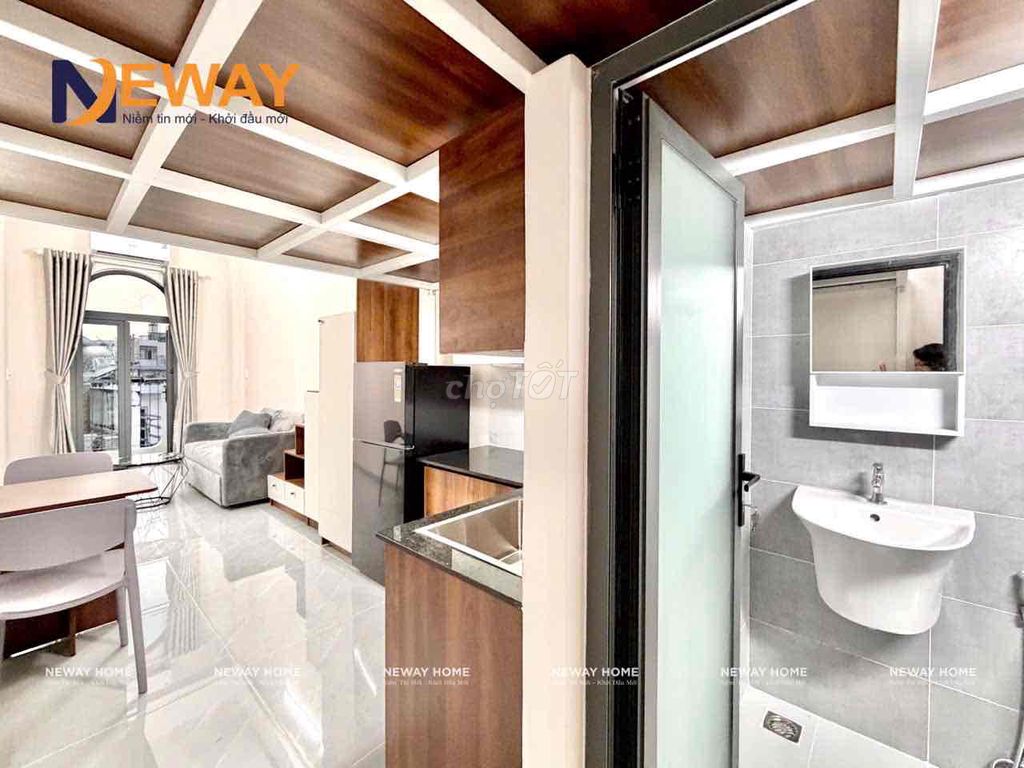 The modern service apartment -- which is 100 percent newly built, the full interior balcony, near the dedication college.