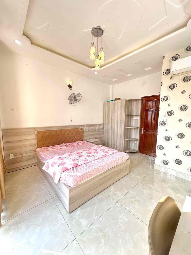 Rent a room with an interior balcony.