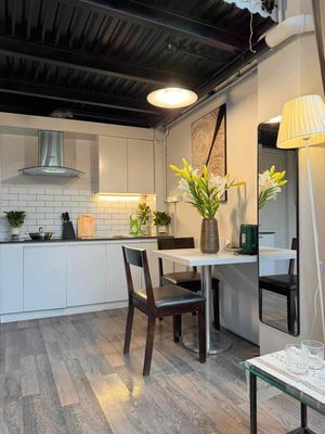 The service apartment for the balcony studio. Full interior 7 near Q4 District 1.