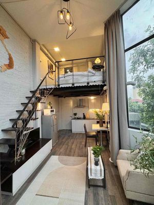 The service apartment for the balcony studio. Full interior 7 near Q4 District 1.
