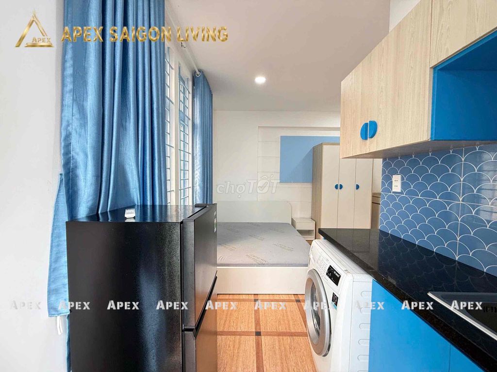 The balcony studio apartment. He's at the University of hutech.