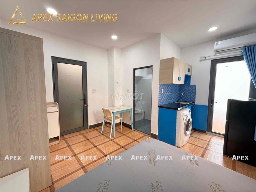 The balcony studio apartment. He's at the University of hutech.