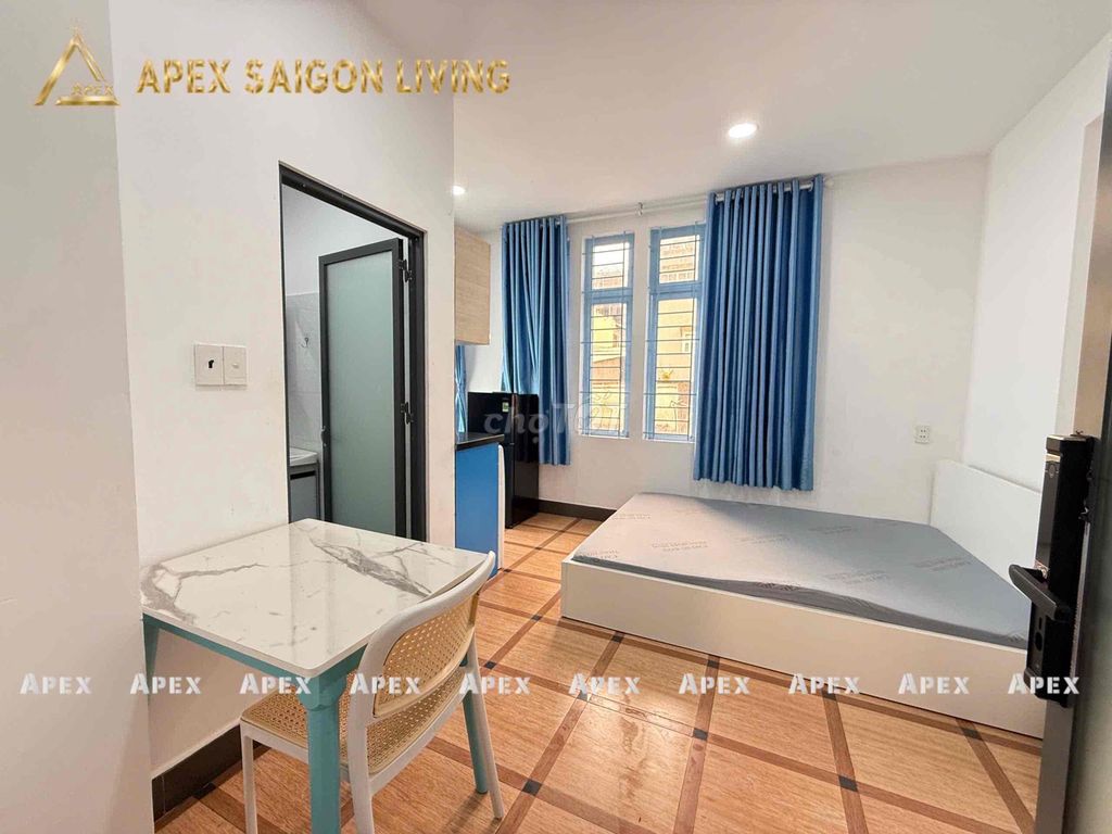The balcony studio apartment. He's at the University of hutech.