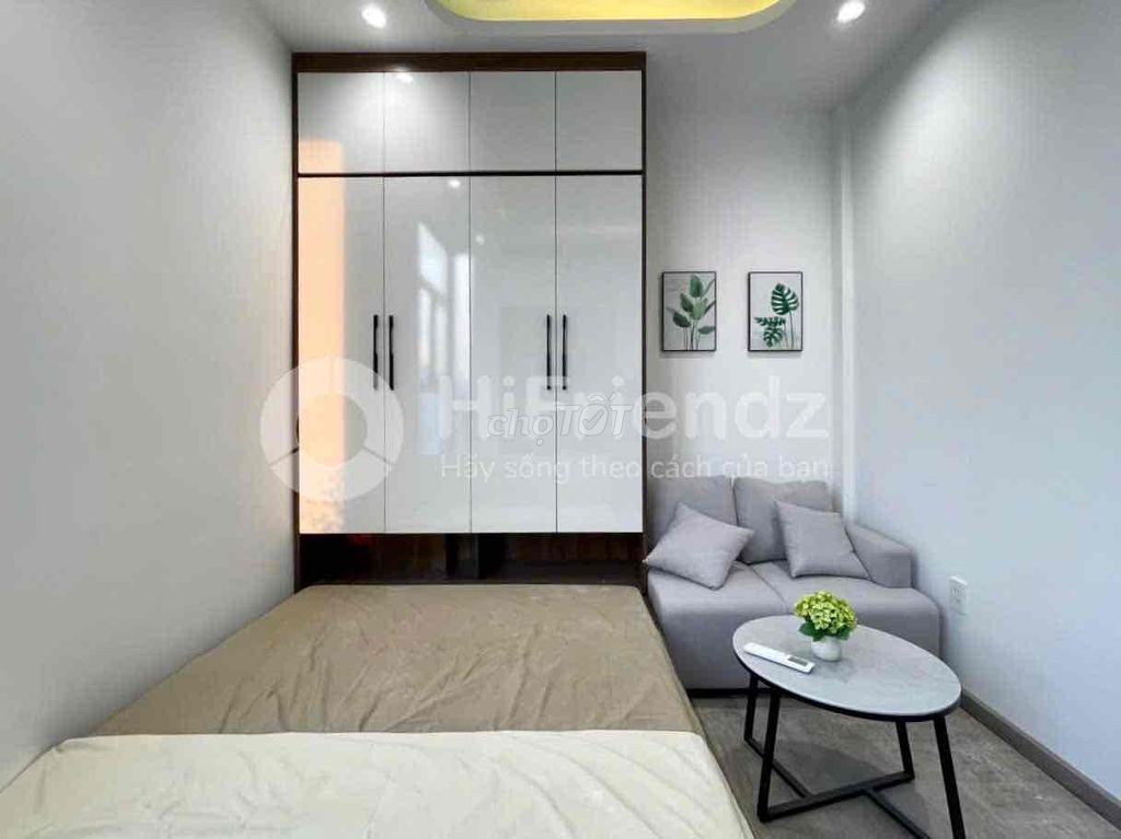 The new apartment is 100% full of furniture - the private washing machine right near the lotus.