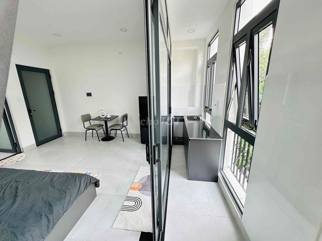 The studio. A bedroom in the capital residence.