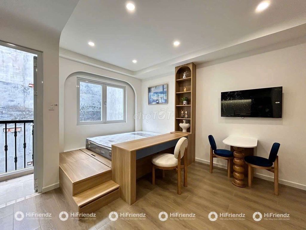 The new design service apartment -- full of super-creative furniture.