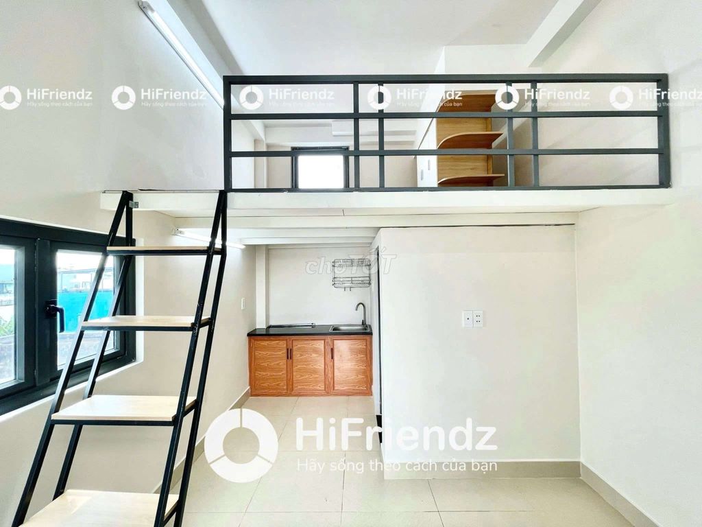 The newly built mini apartment, the sky-door elevator full of furniture right here.