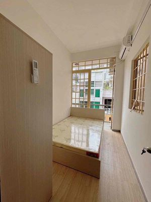 Two large bedrooms in the open hallway, two months out.