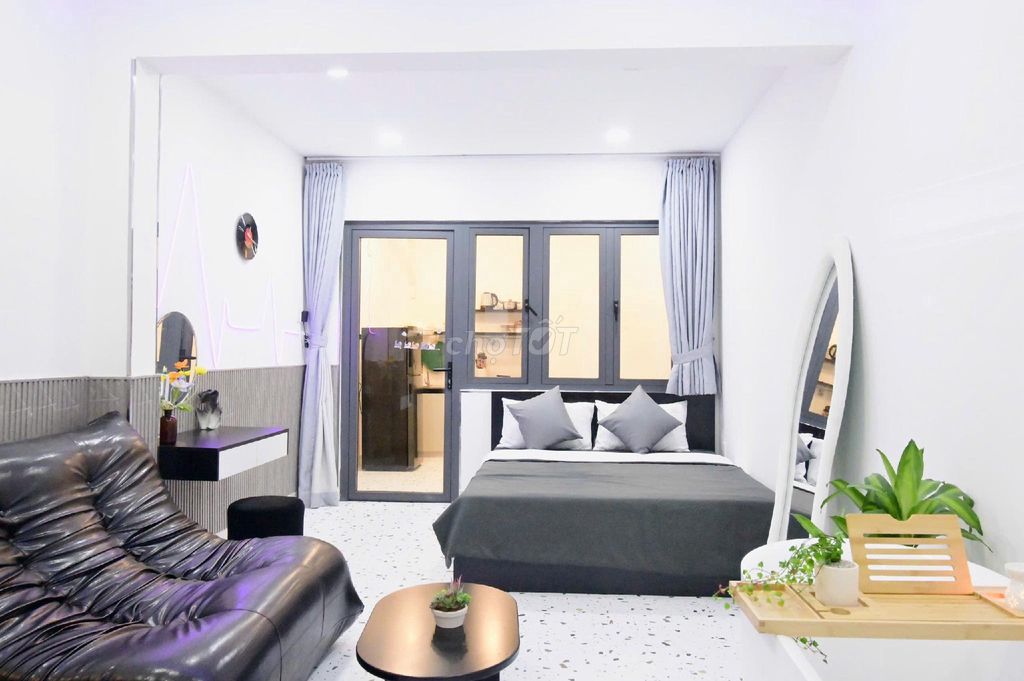 The apartment's in the villa.