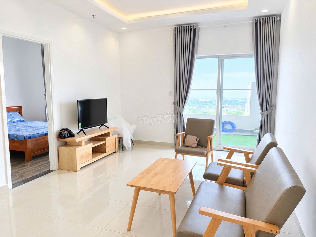 Rent the citizen apartment-- two bedrooms full of furniture-- super wide balcony.