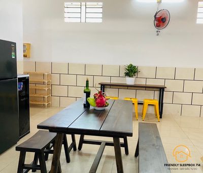 Rent the dorm on top of people with savings, no expense.