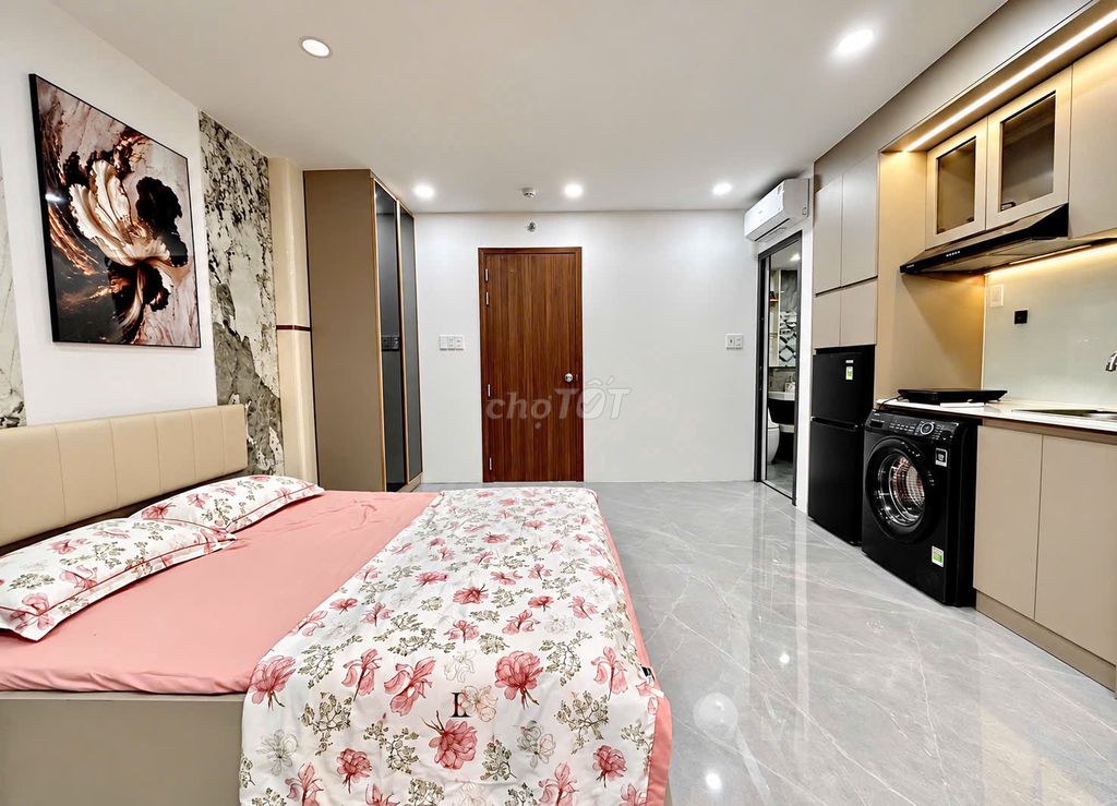 Studio Full Private Wash + A Lê Đức Thọ engine elevator