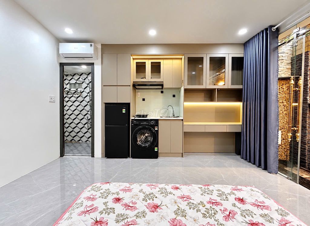 Studio Full Private Wash + A Lê Đức Thọ engine elevator