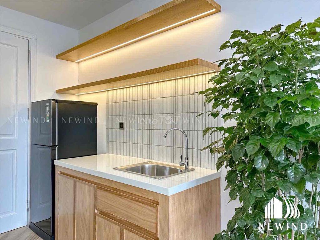 A cool studio apartment, 100 percent fresh in the third quarter, full of furniture.