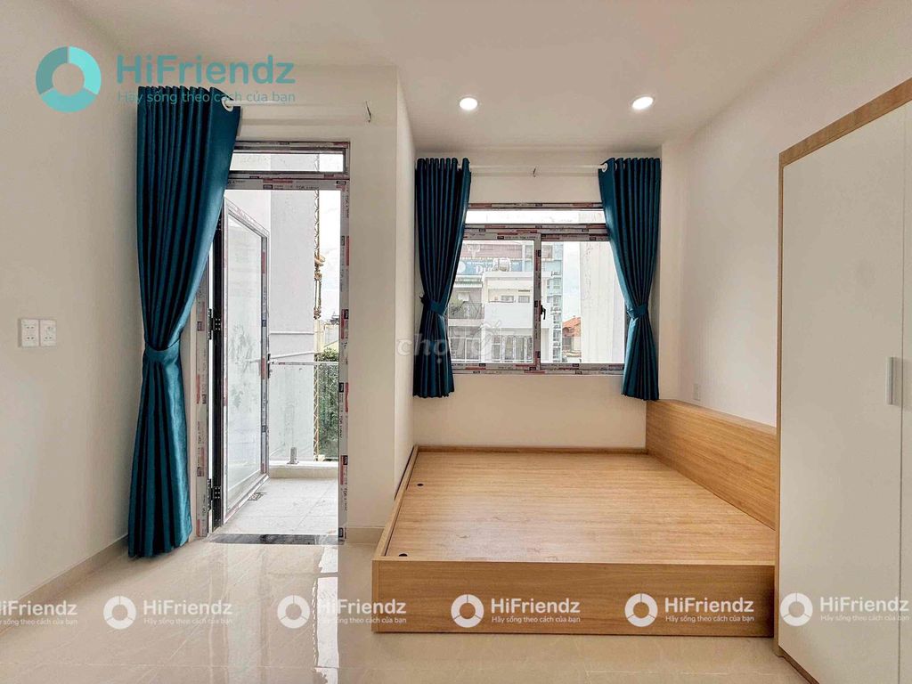 The new project is 100 percent - Studio Full balcony interior in Thích Quảng Đức, the bedroom