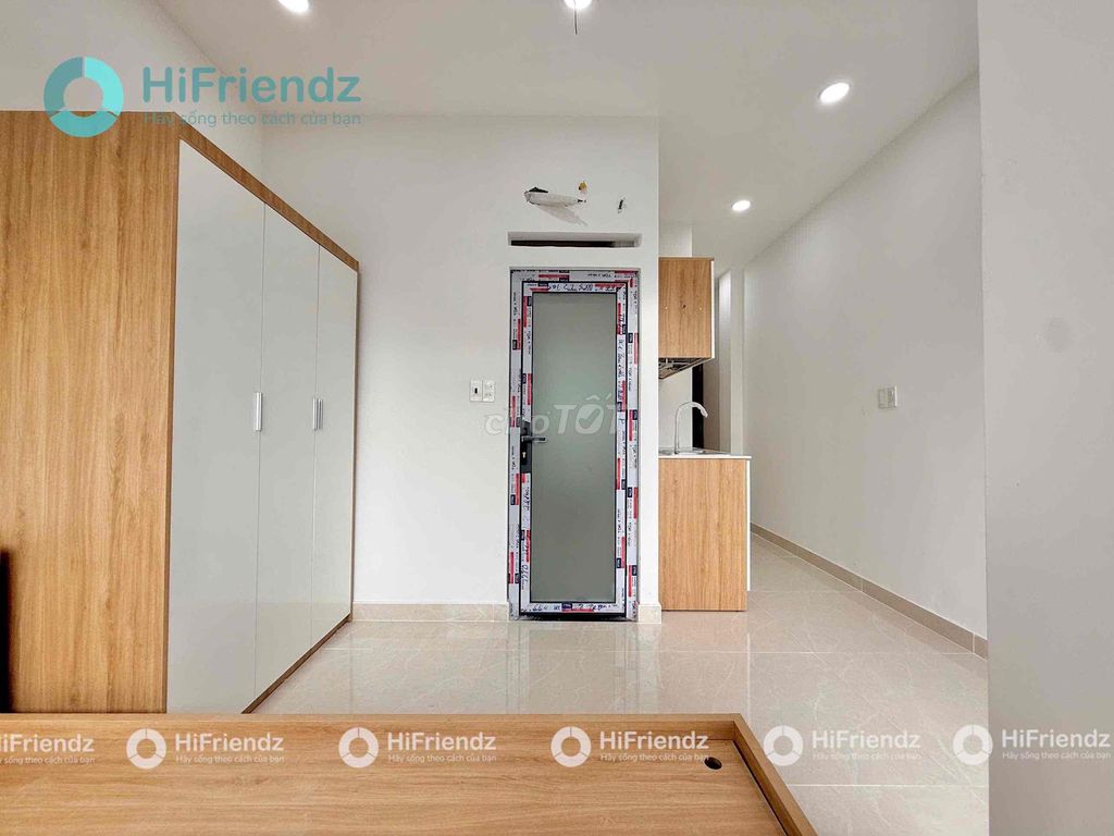 The new project is 100 percent - Studio Full balcony interior in Thích Quảng Đức, the bedroom