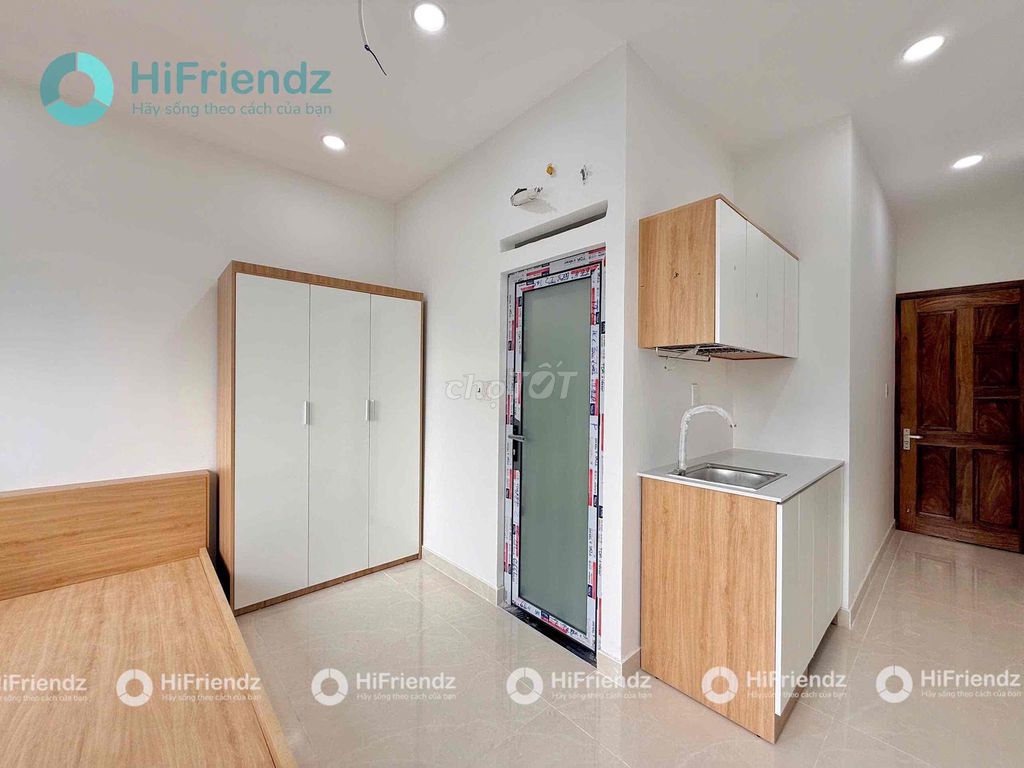 The new project is 100 percent - Studio Full balcony interior in Thích Quảng Đức, the bedroom