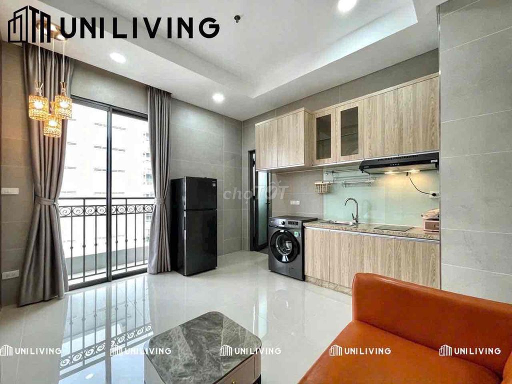 A mini apartment. A high-level interior bedroom. Two balconys, low-tolerance van.