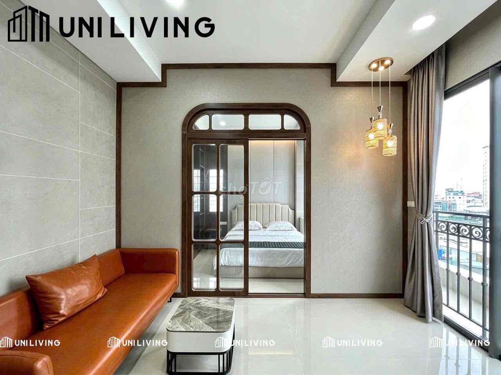 A mini apartment. A high-level interior bedroom. Two balconys, low-tolerance van.