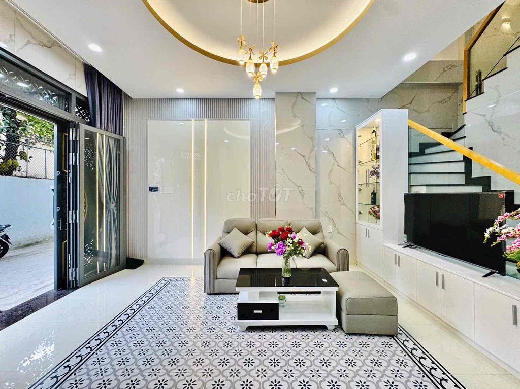 The beautiful new Lê Quang Định-Full interior, 3 bedrooms, 3 toilets, at gp/vp/kdol, right-25 million pins.