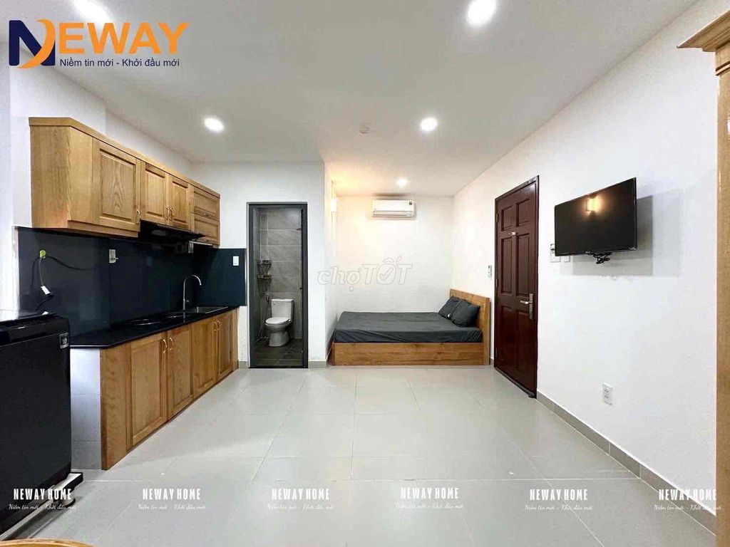 The sky window studio is full of furniture right here at Bàu Cát in the war field