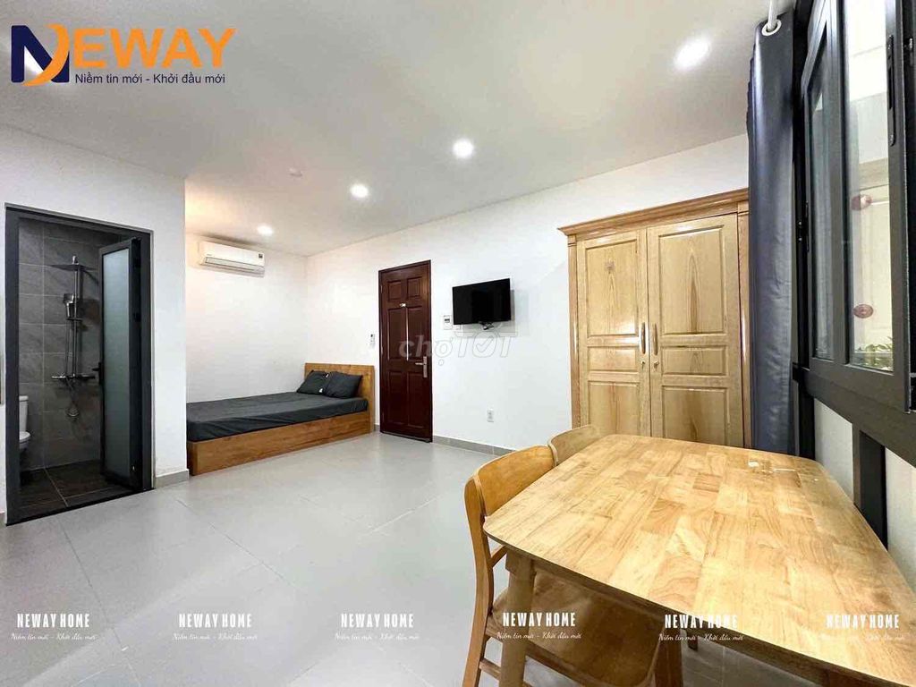 The sky window studio is full of furniture right here at Bàu Cát in the war field