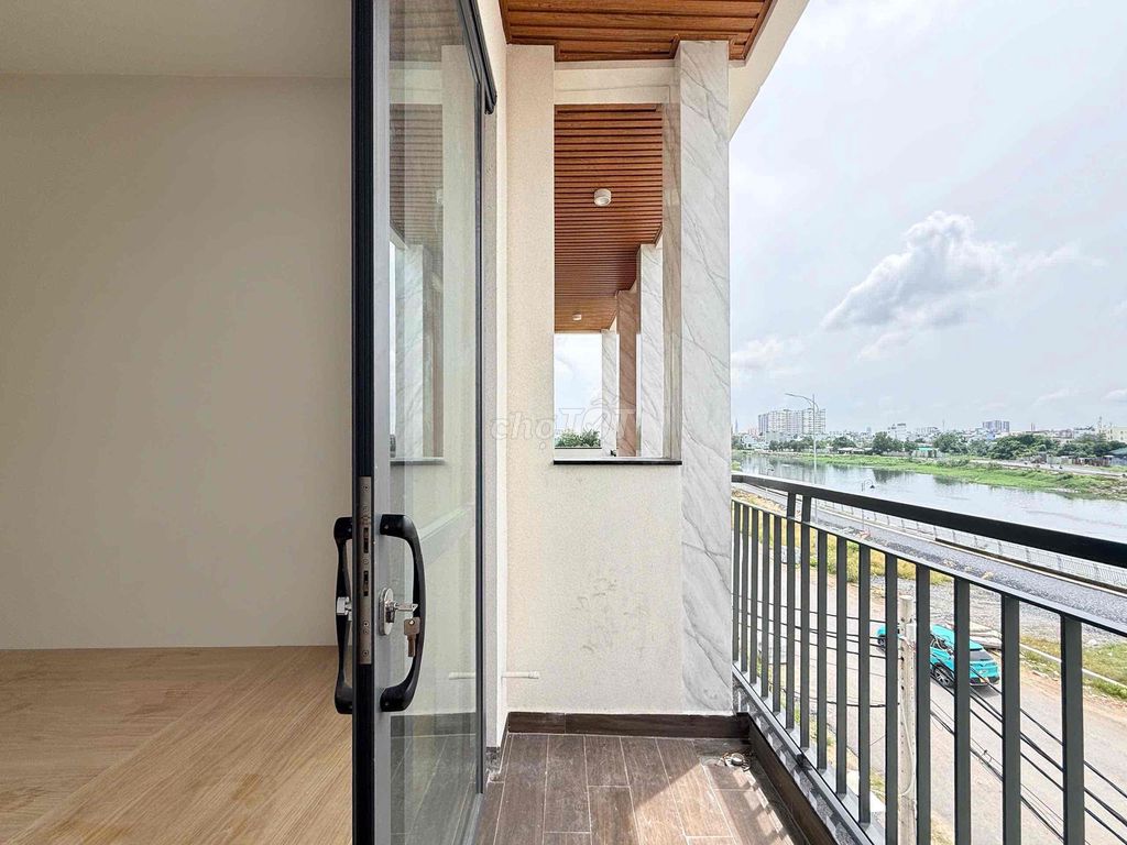 New apartment built full interior The open, cool window negotiates