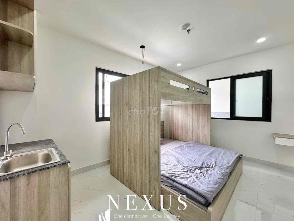 Duplex the new floor bed was built right into the Chinese village.