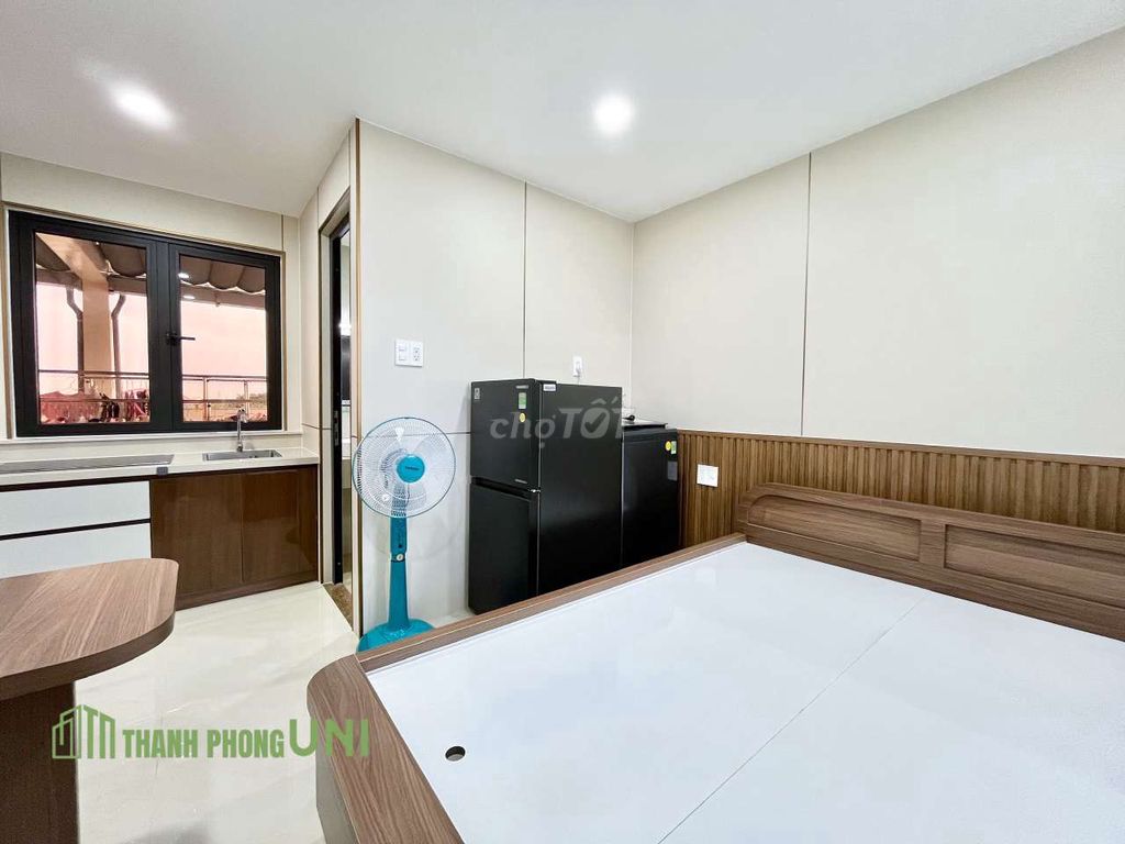 A beautiful view window studio 100 percent new washing machine - near Thanh Đa elementary
