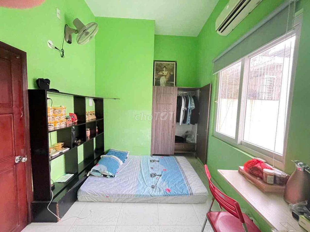 The room is comfortable enough.