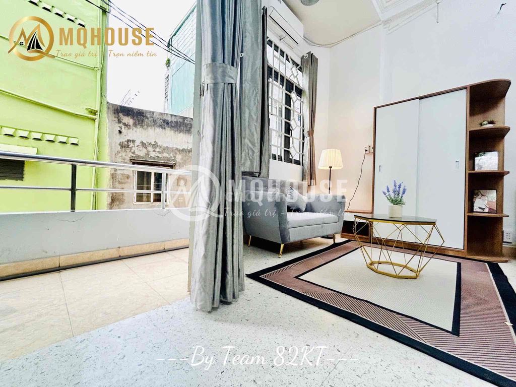 Studio apartment is full of furniture, balconys, 4 Phú Nhuận falls.