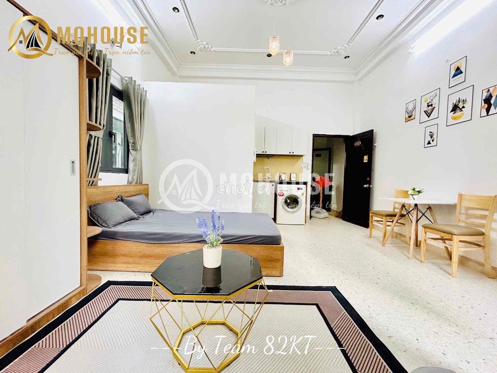 Studio apartment is full of furniture, balconys, 4 Phú Nhuận falls.