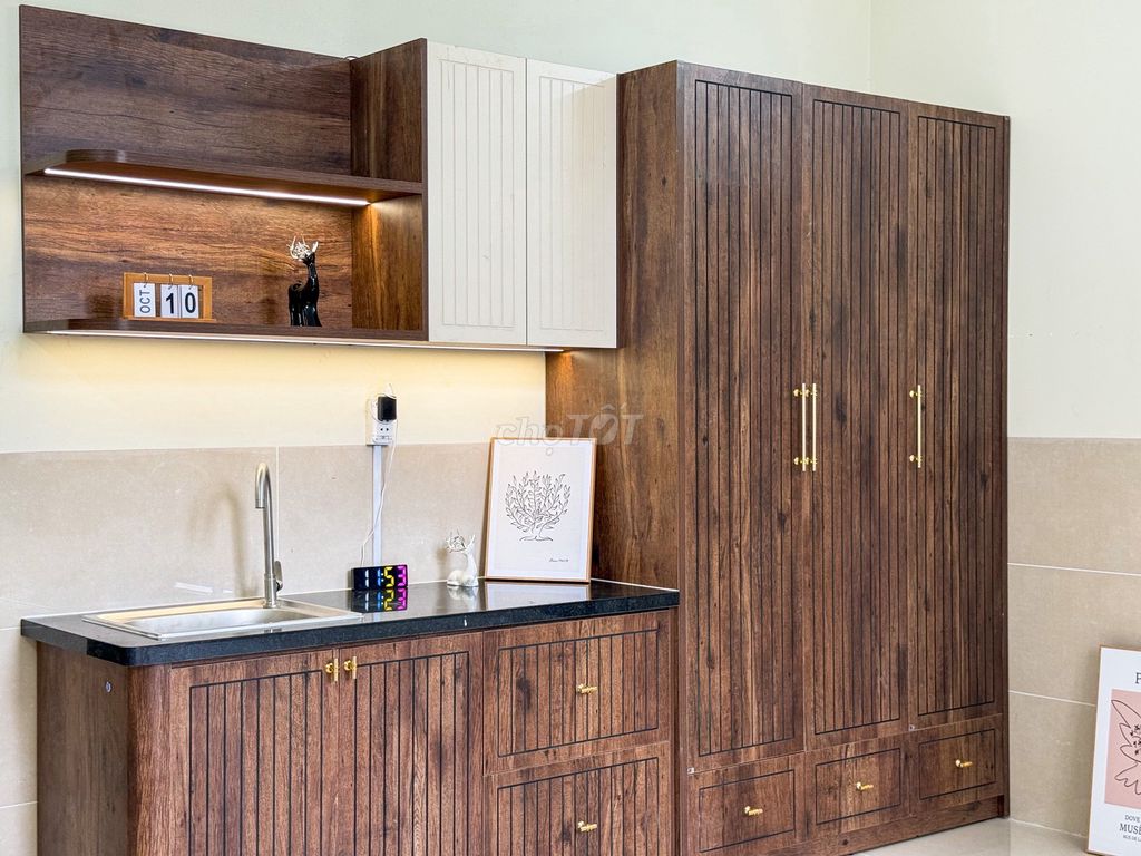 The new service apartment is 100 percent. High-end furniture. It's 5.5 million a month.
