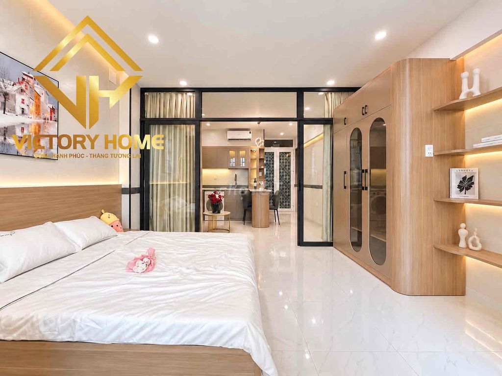 A Nguyễn Văn Đậu bedroom, Bình Thạnh – full interior, good space.