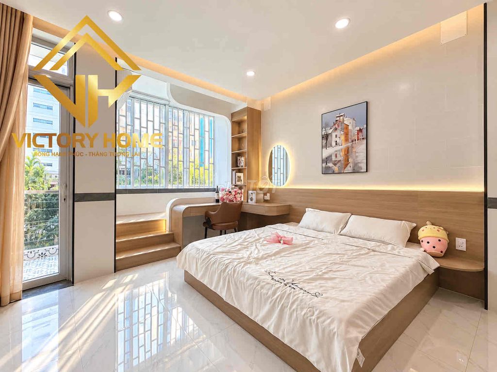 A Nguyễn Văn Đậu bedroom, Bình Thạnh – full interior, good space.