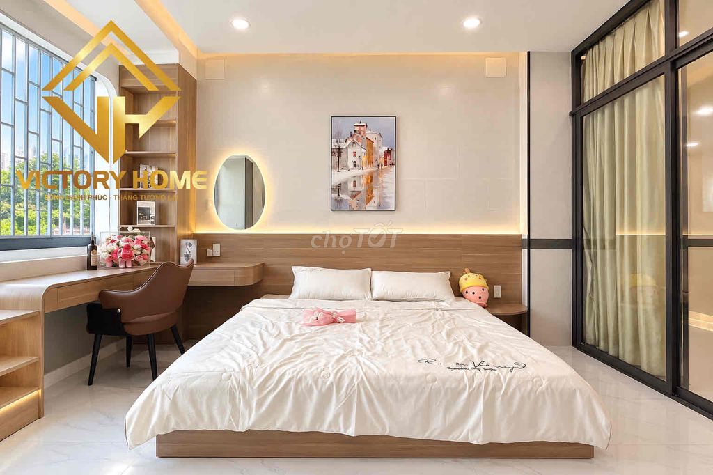 A Nguyễn Văn Đậu bedroom, Bình Thạnh – full interior, good space.
