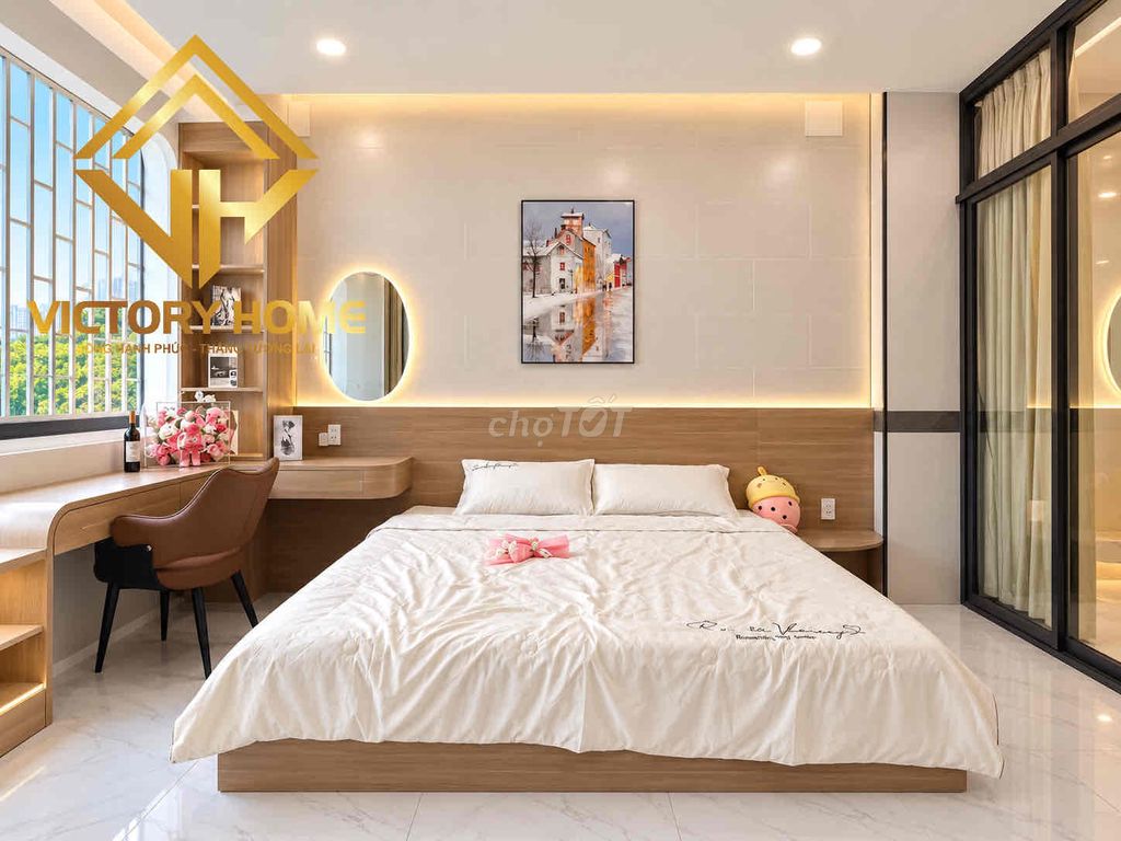 A Nguyễn Văn Đậu bedroom, Bình Thạnh – full interior, good space.