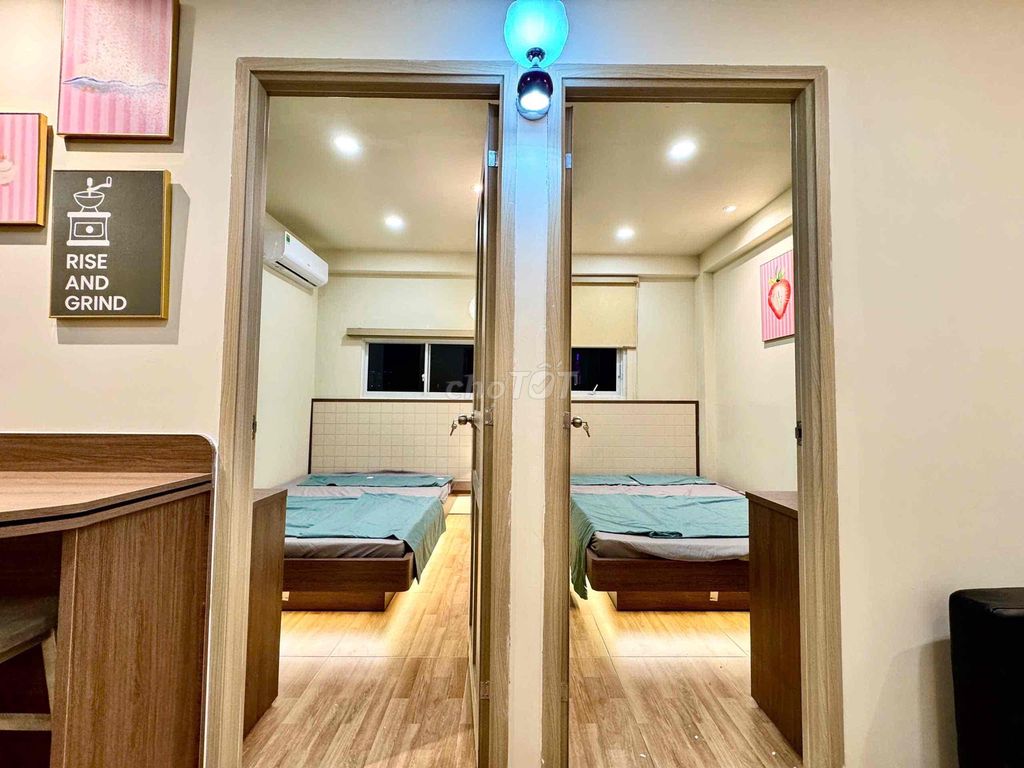 Two bedrooms private washing machine interior.
