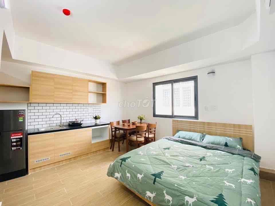 The studio apartment, a closed bedroom, 7/7th district interior.