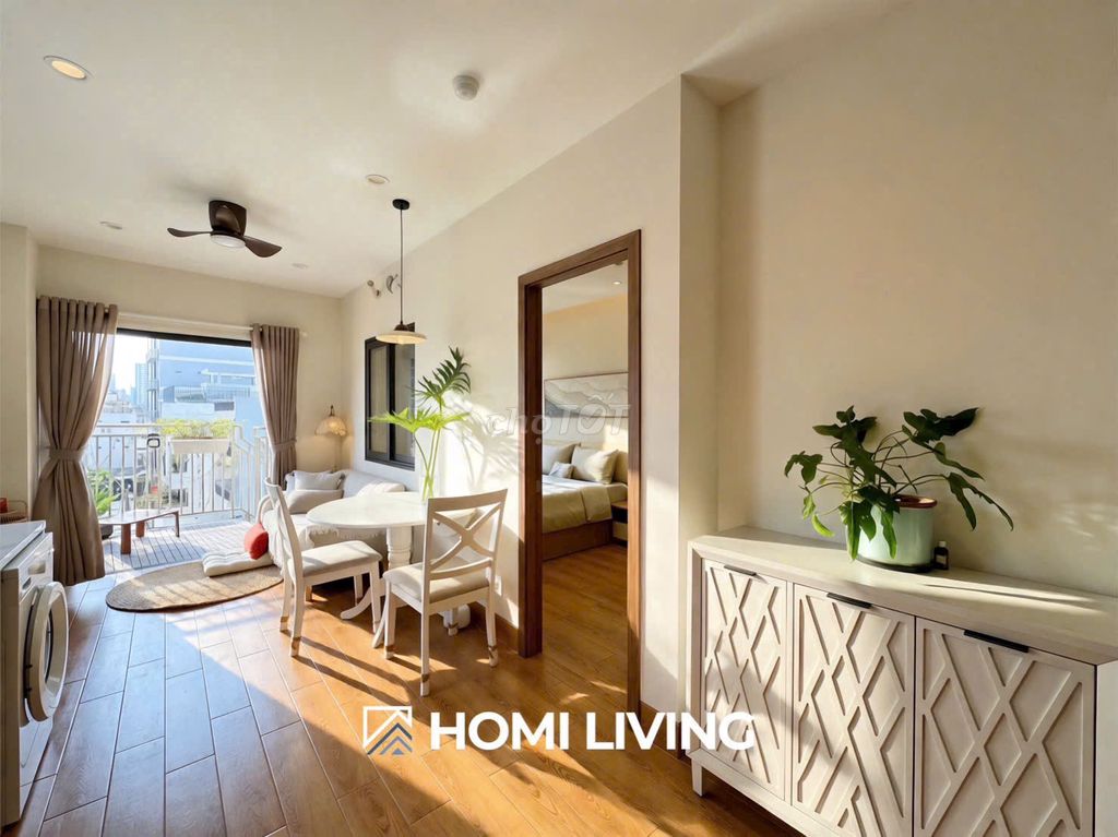 apartment 1 modern bedroom - open balcony at Nguyễn Hữu Cảnh