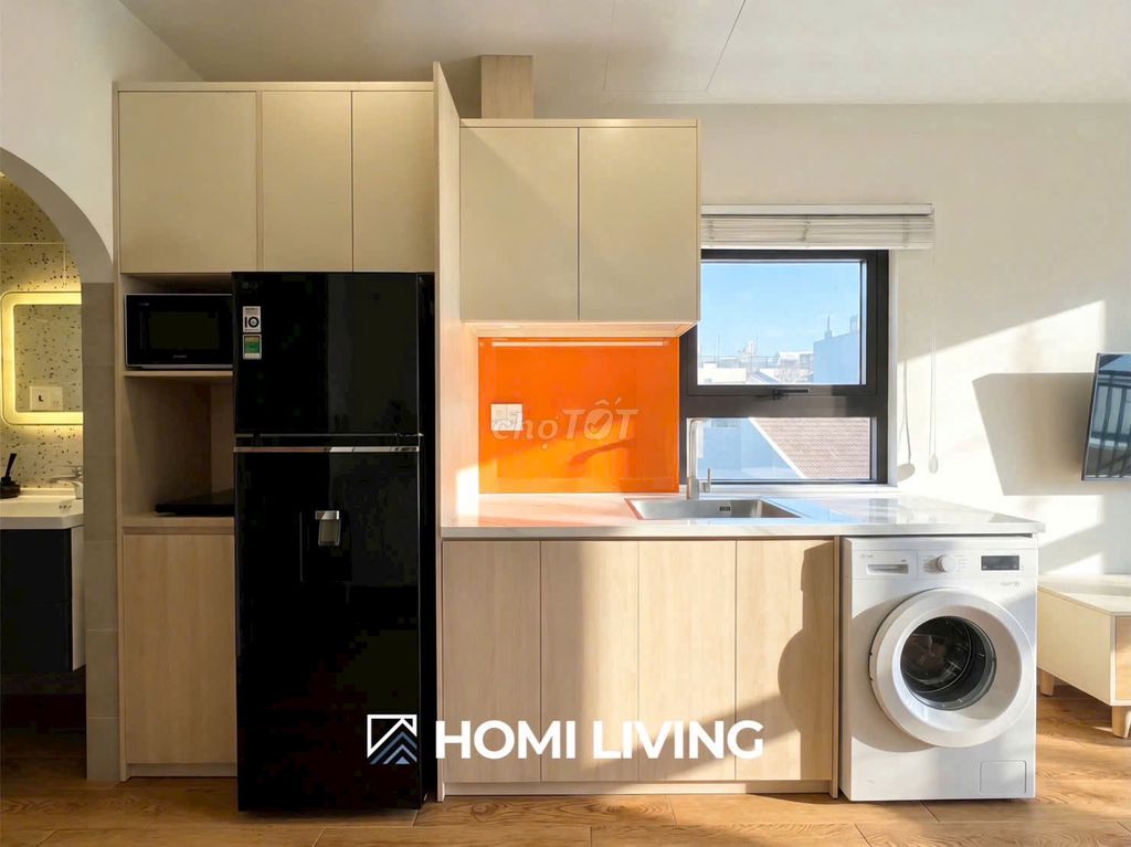 apartment 1 modern bedroom - open balcony at Nguyễn Hữu Cảnh
