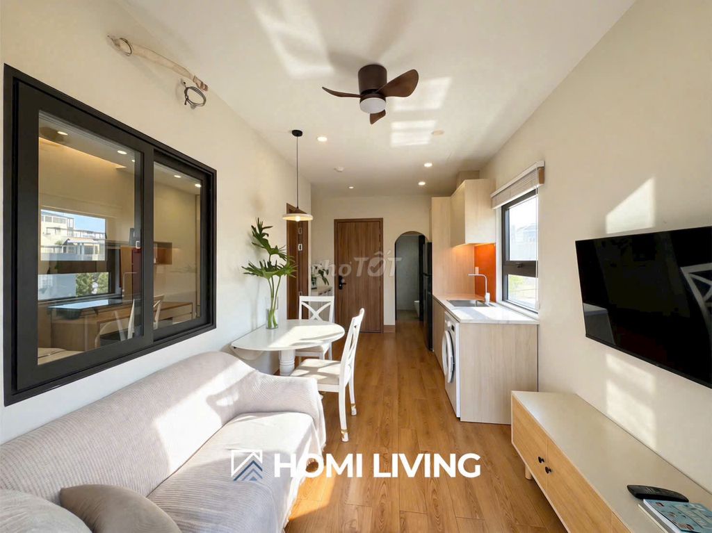 apartment 1 modern bedroom - open balcony at Nguyễn Hữu Cảnh