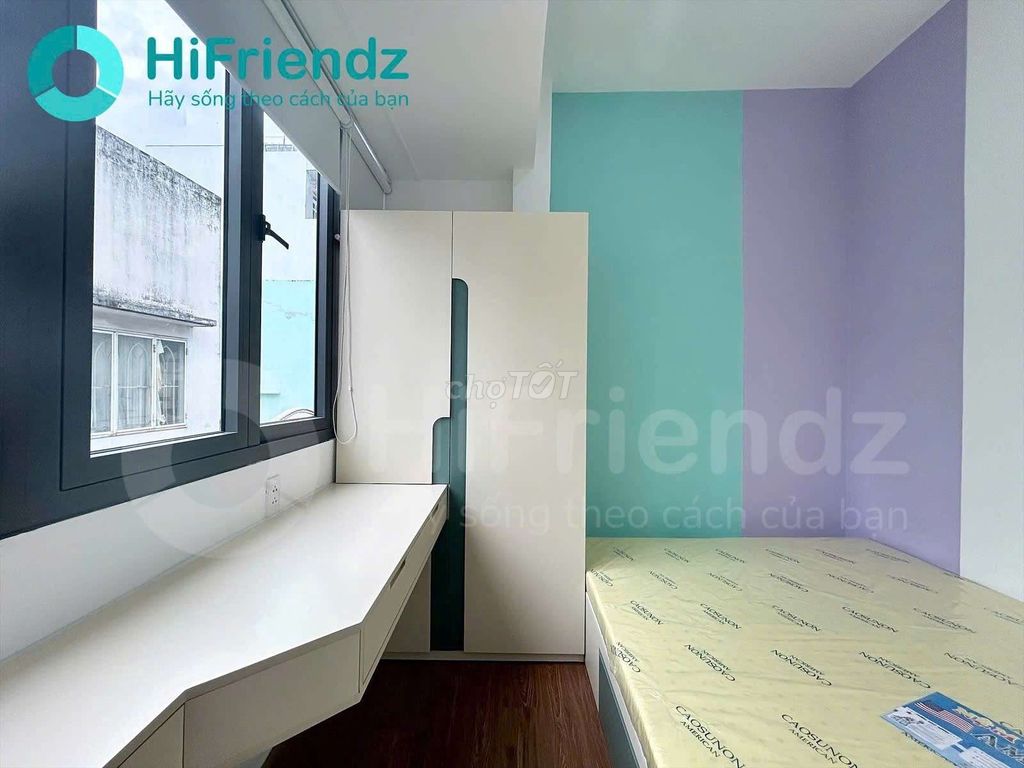 Two bedrooms 10 ) Large living room + balcony, private washing machine