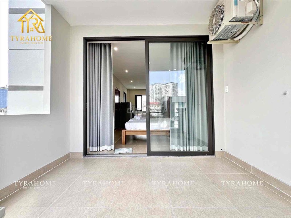 A super-beautiful apartment-- big balconies-- cut the kitchen out in the ceiling.