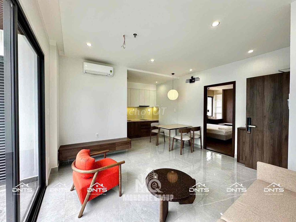 Rent apartment building. A fancy modern interior bedroom in District 1.